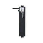 Regleta eléctrica industrial negra 5 tomas NEMA 5-15R UL Tripp Lite Eaton, vista posterior con etiqueta técnica y cable