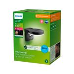 Luminaria solar de pared Zonal RD 4V 1.3W 250lm 3000K IP44 con sensor negro Philips, vista frontal de su empaque