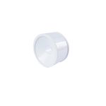 Reductor PVC liso agua potable 3"x1" Amanco, vista frontal del orificio reducido y el cuerpo blanco