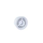 Reductor PVC liso agua potable 3" x 1" Amanco, vista frontal del orificio reducido con refuerzos internos