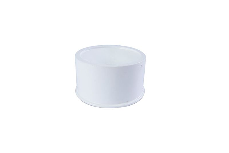 Reductor PVC liso agua potable 3"x1" Amanco, vista superior del interior del accesorio blanco