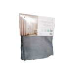 Cortina de sala blackout dk grey 55 x 90 pulgadas CHD Home, doblada con su empaque de cartón y etiqueta informativa