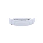 Luminaria de plafón cuadrado blanco/gris níquel satinado 2xE27 60W Ikelite, vista frontal inferior del difusor blanco