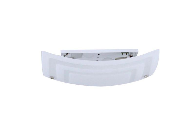 Luminaria de plafón cuadrado blanco/gris níquel satinado 2xE27 60W Ikelite, vista frontal inferior del difusor blanco