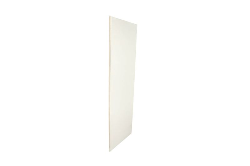 Puerta metal lisa 80 cm x 210 cm Puertas Globales, vista lateral del perfil delgado de la hoja