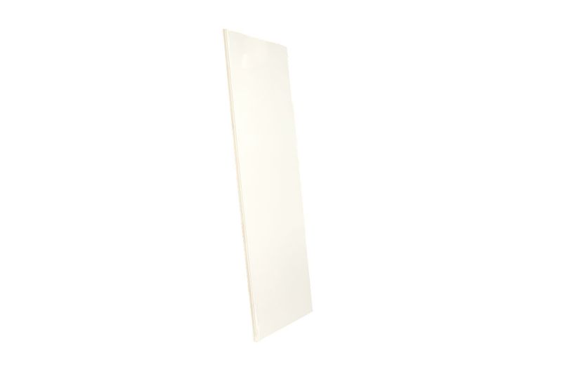 Puerta metal lisa 80 cm x 210 cm Puertas Globales, vista lateral angulada que muestra el grosor de la hoja
