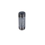 Niple galvanizado rosca cédula 20 1-1/4x4-1/2 Facenil, vista frontal del cuerpo cilíndrico con roscas en ambos extremos