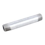 Niple galvanizado rosca CED 20 3/4 pulgadas x 8 pulgadas Facenil, vista lateral del tubo metálico con roscas en ambos