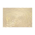 Centro de mesa decorativo redondo 35 cm dorado Concepts, acercamiento al detalle de las ondas concéntricas en relieve