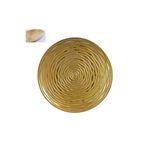 Centro de mesa decorativo redondo 35 cm dorado Concepts, vista cenital del relieve con círculos concéntricos