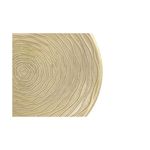 Centro de mesa decorativo redondo 35 cm dorado Concepts, acercamiento al detalle de las texturas circulares en relieve