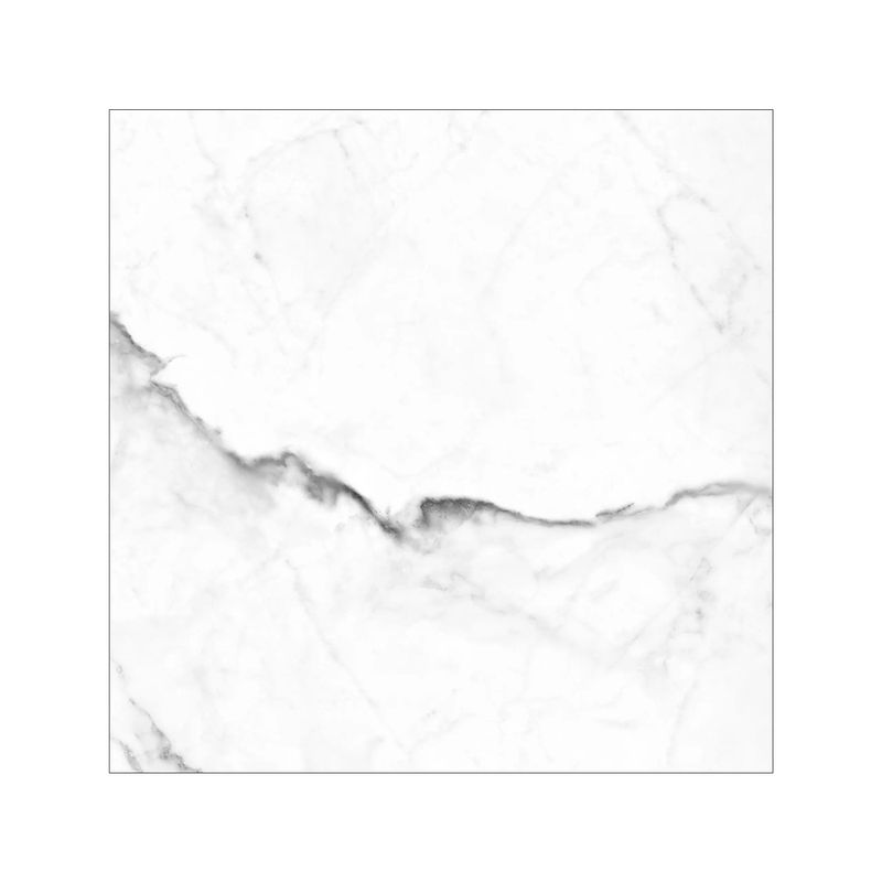 Porcelanato 59.3 x 59.3 Porcelanite, detalle de la superficie blanca con vetas grises tipo mármol