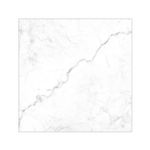 Porcelanato 59.3 x 59.3 Porcelanite, vista frontal de la pieza blanca con vetas grises tipo mármol