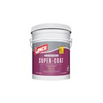 Base látex Super Coat Lanco cubeta Deep Mate Estándar, envase plástico blanco con etiqueta púrpura y amarilla