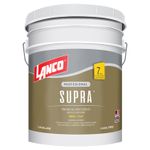 Base látex supra Lanco cubeta pastel mate intermedia, vista frontal de la cubeta blanca con etiqueta marrón y amarilla