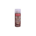 Spray barniz para madera caoba brillante Harris de 11 onzas, envase cilíndrico con tapa blanca y etiqueta marrón