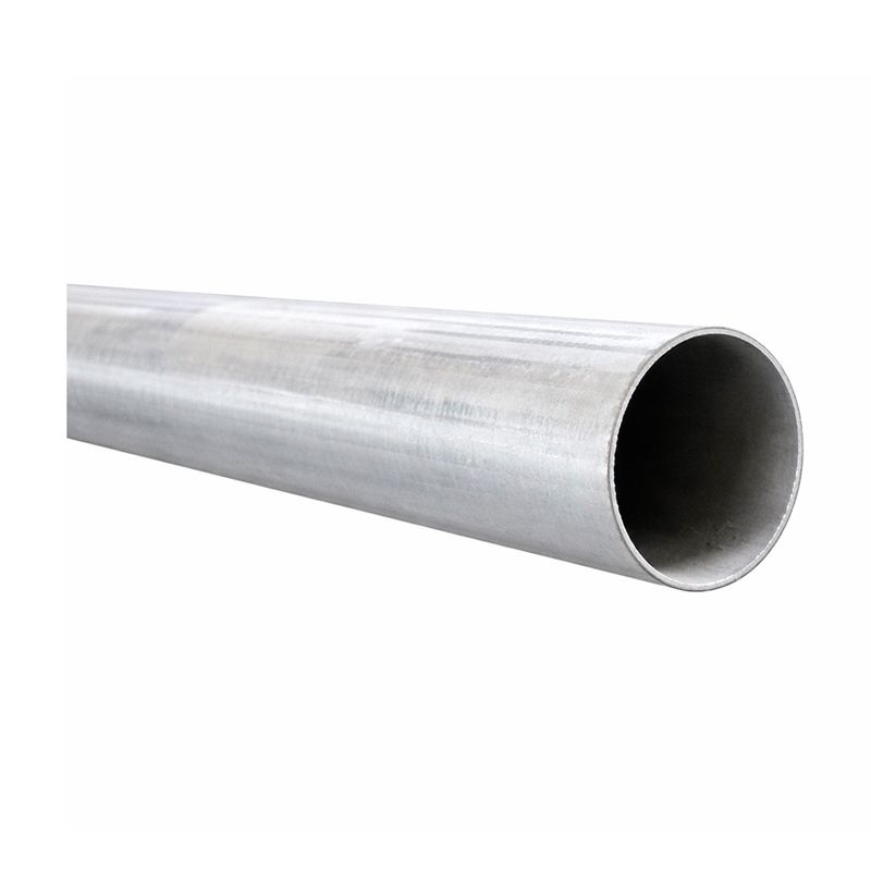 Tubo EMT UL Conduit 2 pulgadas x 10 pies Topaz, vista en perspectiva del tubo metálico galvanizado