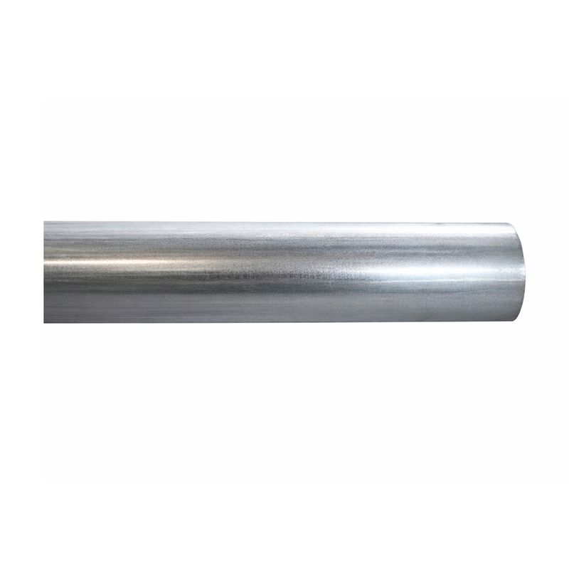 Tubo EMT UL Conduit Topaz de 2 pulgadas x 10 pies, vista lateral del tubo metálico galvanizado sobre fondo blanco