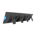 Panel solar portable para Titan 200 W Forza, vista posterior del panel negro con soportes inclinados y asa azul