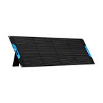 Panel solar portable para Titan 200 W Forza, vista frontal inclinada con asa azul en los laterales