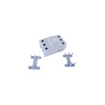 Borne acometida trifásica para guardamotores Siemens S0-S00 conexión por arriba, bloque gris con dos piezas de sujeción