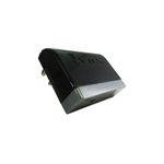 Protector audio y video 15 A / 120 V 1 T Avtek, vista lateral del dispositivo en color negro con frente gris