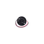 Base para fotocelda con brazo 125/220V Eagle, vista superior del socket negro con cables rojo y negro