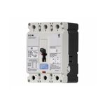 Main breaker tipo ED 3x200 240V CH Eaton, vista frontal detallada de la etiqueta técnica y palanca de accionamiento