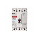 Main breaker tipo ED 3x125 240V CH Eaton, vista frontal del interruptor eléctrico blanco con palanca de accionamiento