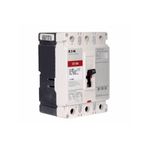 Main breaker tipo ED 3x125 240V CH Eaton, vista frontal detallada de la etiqueta técnica y palanca de accionamiento
