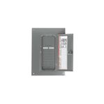 Tapa para centro de carga Square D de 42 espacios para empotrar, vista frontal con la puerta abierta y guía de cableado