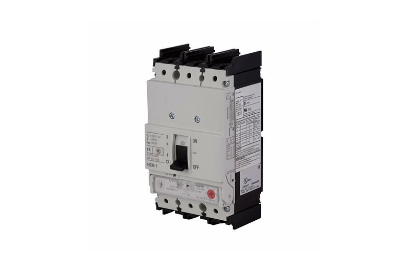 Guardamotor con accionamiento giratorio 63 - 80 A Eaton, vista frontal del dispositivo con interruptor en posición Off