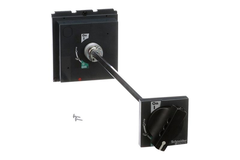 Kit de accionamiento para breaker marco L tipo selector Schneider Electric, vista lateral del mecanismo y la perilla