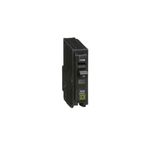 Breaker enchufable 1 polo 120-240 V Square D de 30 amp Schneider Electric, vista frontal del interruptor negro
