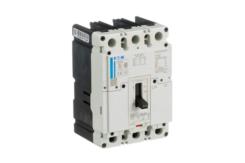 Main breaker tipo PDG2 (FD) 3x60A 600V CH Eaton, vista frontal detallada del dispositivo con etiquetas técnicas