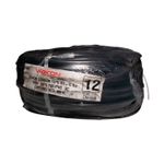 Cable protoduro TSJ rollo 100 metros 3x12 Viakon negro, envuelto en plástico transparente con etiqueta de especificaciones