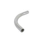 Codo EMT 1-1/4 x 90 Conduit, pieza metálica galvanizada con curvatura de noventa grados vista en perspectiva