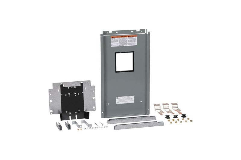 Kit para instalar breaker principal en tablero NF Square D de 250 amperios Marco J, piezas metálicas y tornillería desglosada