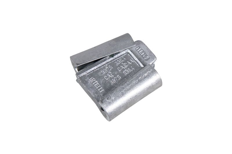 Conector tipo cuña 336-336 AWG Intelli Peco, vista superior detallando los grabados técnicos en el metal