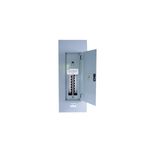 Tablero CHP 1F con prevista para main CH 120-240V, 30 espacios, empotrar, 225 AMP Eaton, abierto mostrando el interior gris