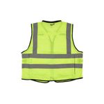 Chaleco de seguridad alto rendimiento Milwaukee amarillo XXL/XXXL clase 2, vista posterior con bandas reflectantes grises