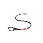 Cordón para sujetar herramienta Milwaukee de 36 pulgadas, 15 lbs y con bloqueo, extendido con mosquetón y correa negra