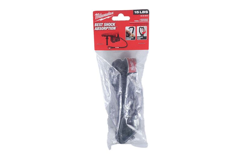 Cordón para sujetar herramienta Milwaukee de 36 pulgadas, 15 lbs y con bloqueo, en empaque plástico con tarjeta roja
