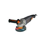 Esmeriladora angular eléctrica industrial Truper de 4-1/2 pulgadas, 1250 W y 110 V, vista lateral con disco instalado