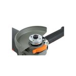 Esmeriladora angular eléctrica industrial Truper de 4-1/2 pulgadas, 1250 W y 110 V, acercamiento al eje y palanca naranja
