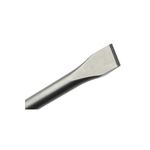 Cincel tipo pala SDS-MAX de 12 Milwaukee, primer plano del filo metálico y la punta ancha