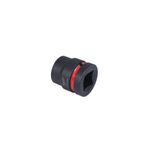 Llave copa de impacto mando 1 pulgada 29 mm Heavy Duty Milwaukee, vista en ángulo con anillo rojo y marca grabada