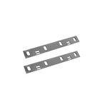 Kit de cuchillas canteadoras Craftsman, dos hojas metálicas rectangulares con perforaciones vista cenital