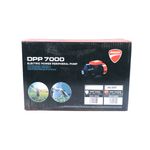 Electrobomba periférica 110/127 V 60 Hz 3/4 HP cobre Ducati, en su caja con ilustración del equipo y aplicaciones