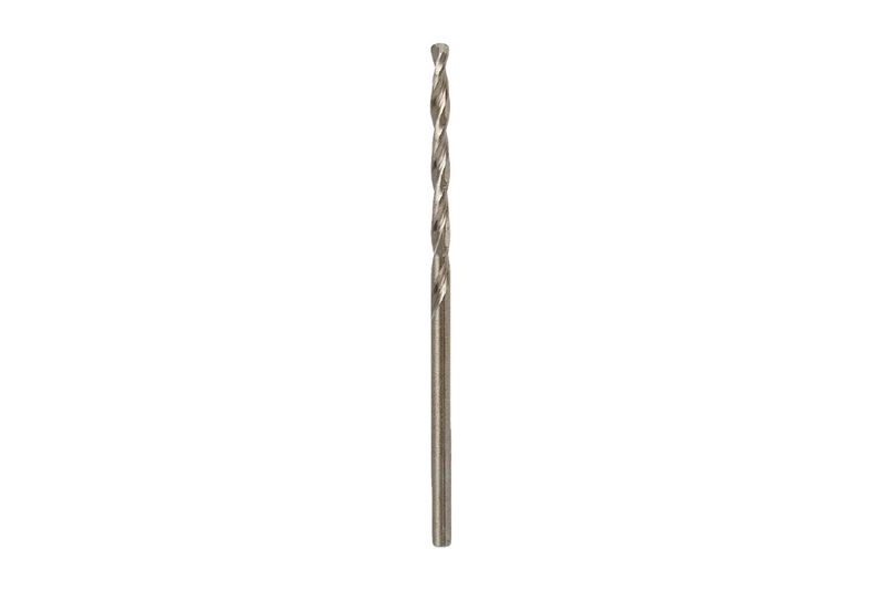 Broca de cobalto DeWALT de 3/32 para metal, vista frontal completa del cuerpo y la punta